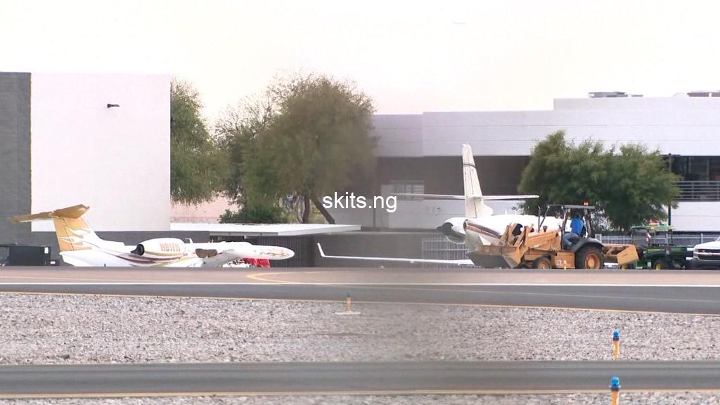 1 dead after jet hits plane parked near scottsdale airport in arizona