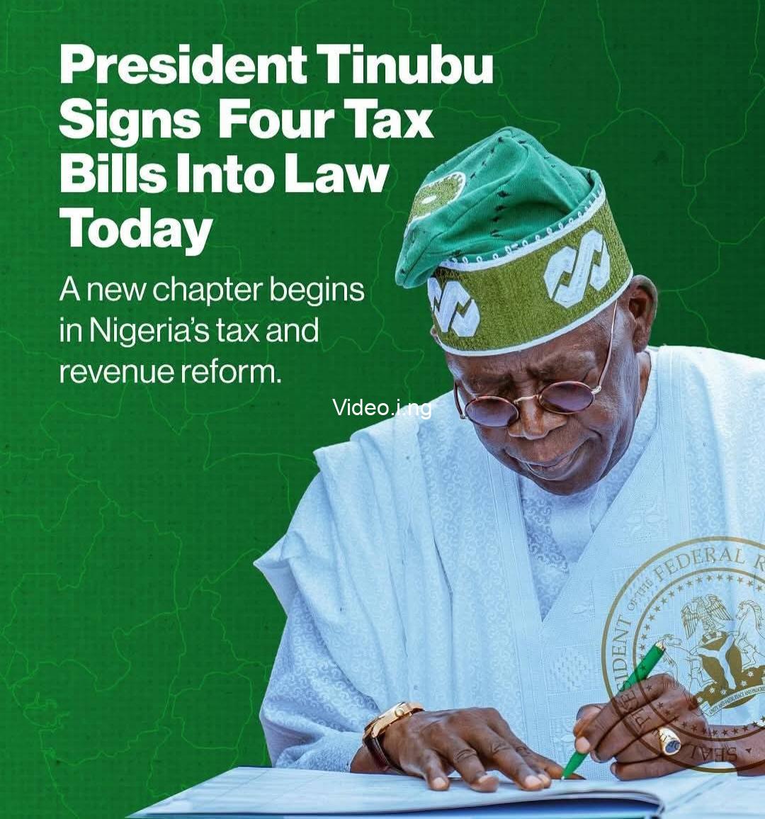 President tinubu signs four tax reform bills into law