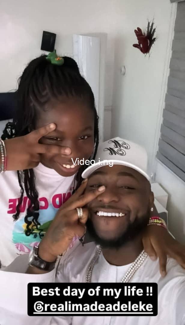 Davido reunites with his daughter imade