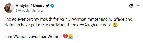 Man who hailed 2face for choosing a "high value well qualified woman who won
