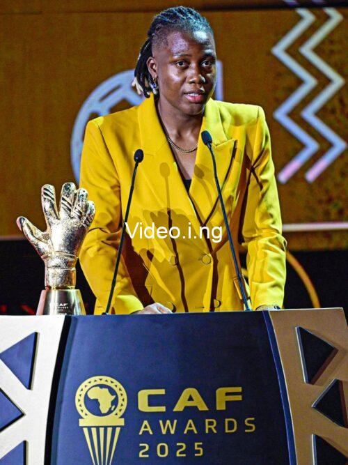 Super falcons goalkeeper chiamaka nnadozie wins caf womens goalkeeper of the year third time in a row