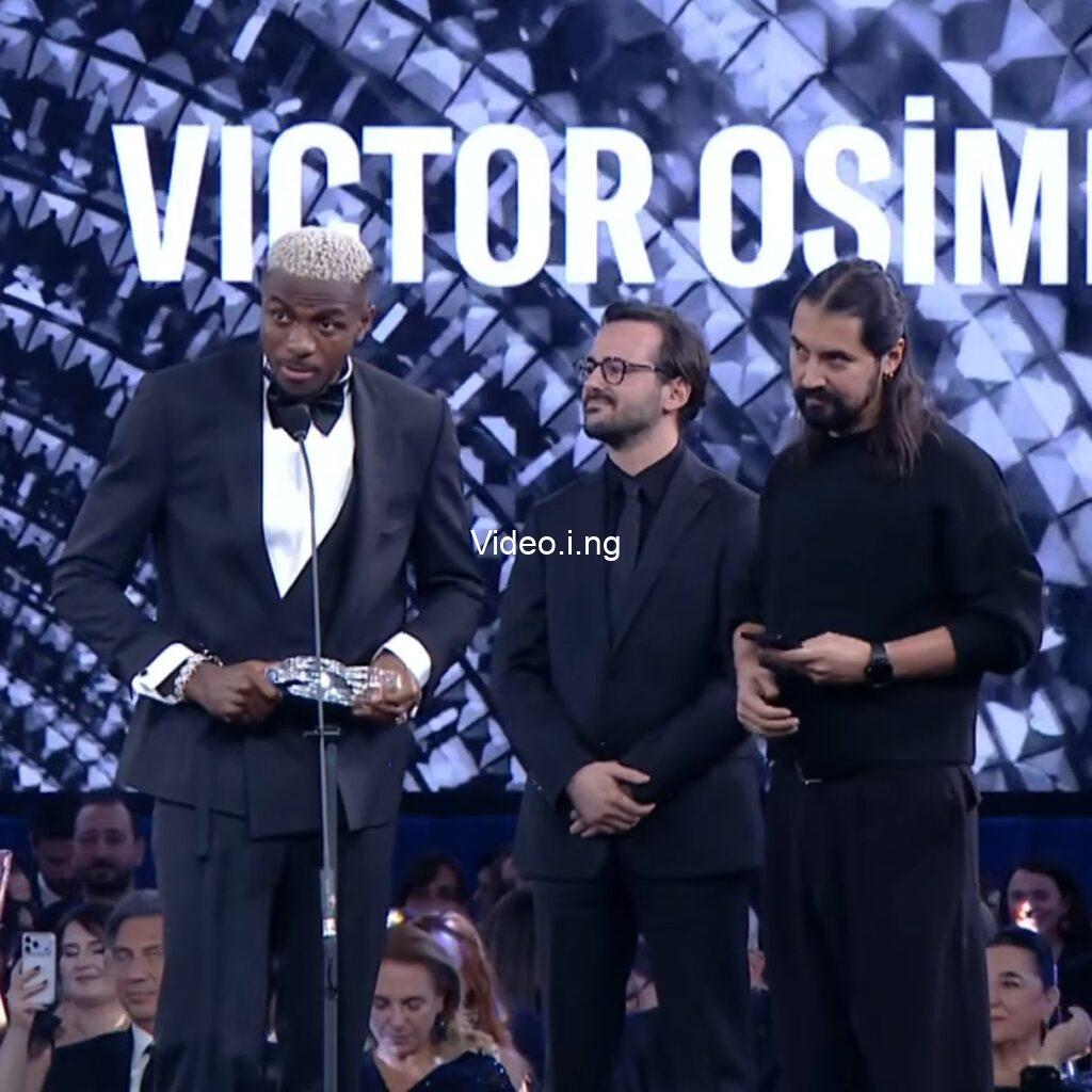 Victor osimhen named gq sportsman of the year in turkey video
