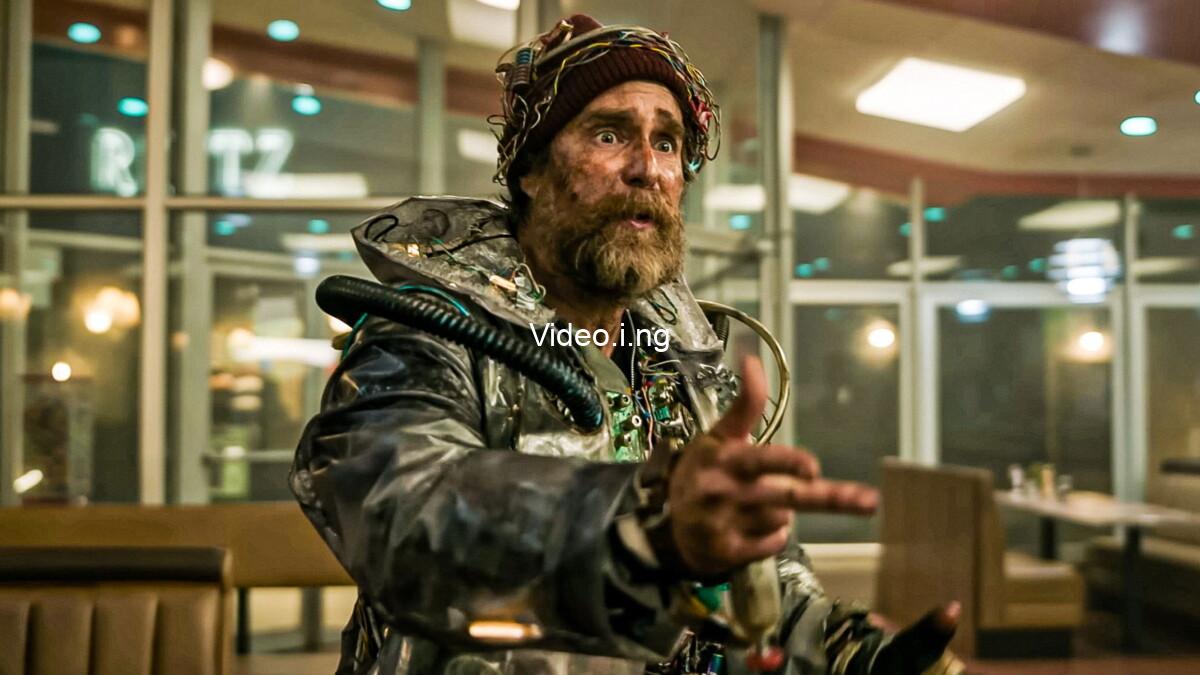 Sam rockwell time travels to save earth from ai in good luck have fun dont die clip