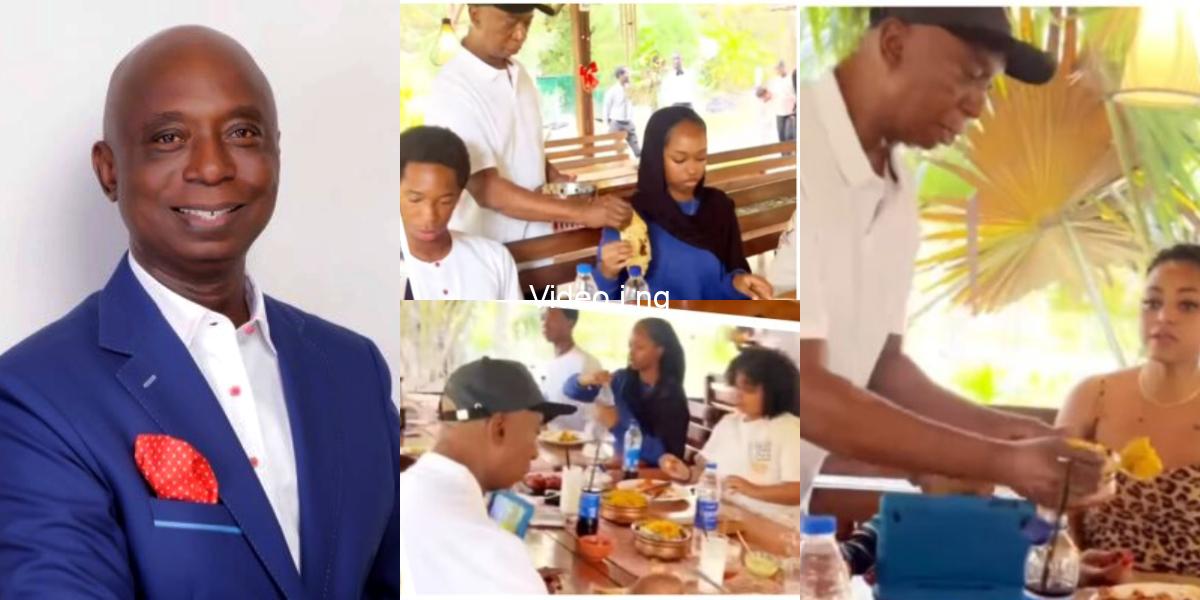Mixed reactions as ned nwoko treats only regina children to family lunch