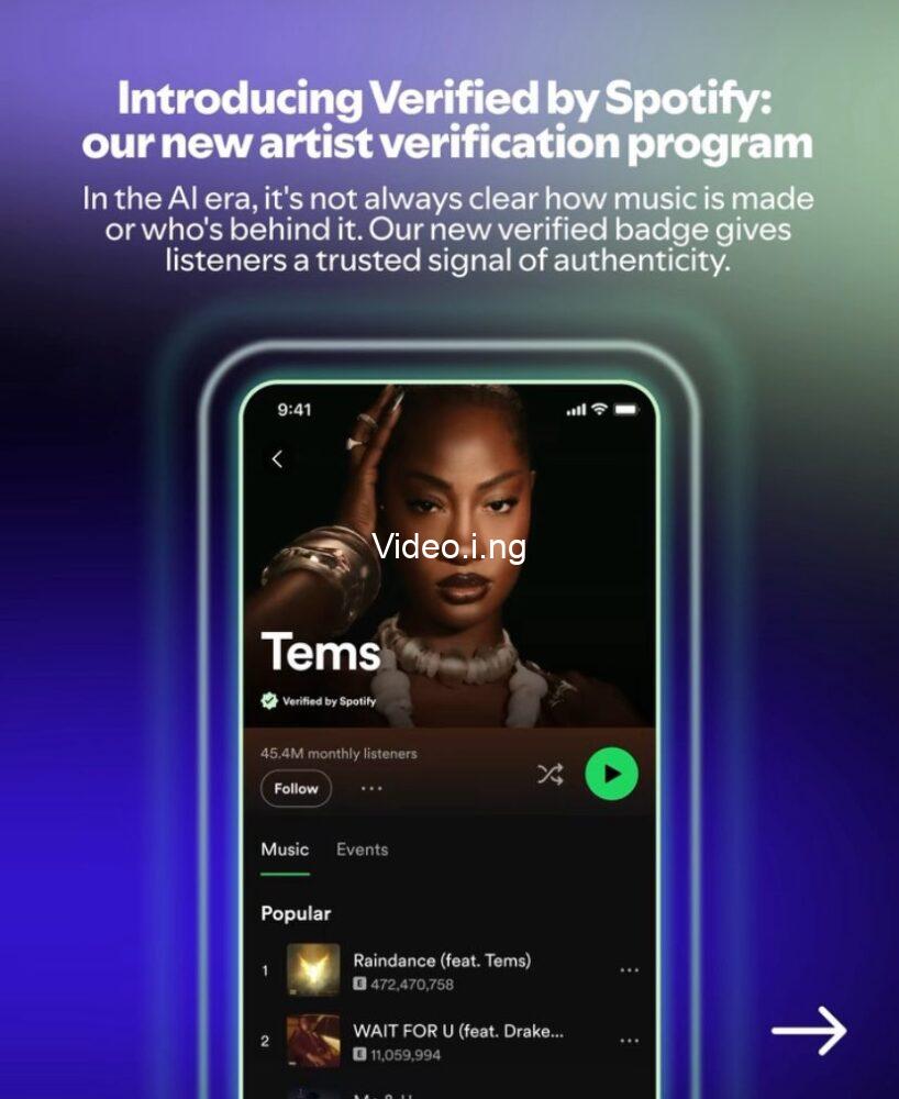 New Green Checkmark Spotify Tackles Rise of AI Artists